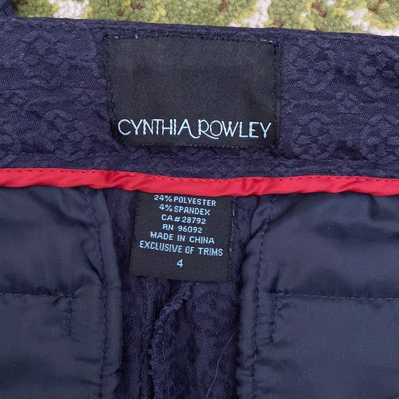 Cynthia Rowley Slim Ankle Pant in Navy - Picture 5 of 6